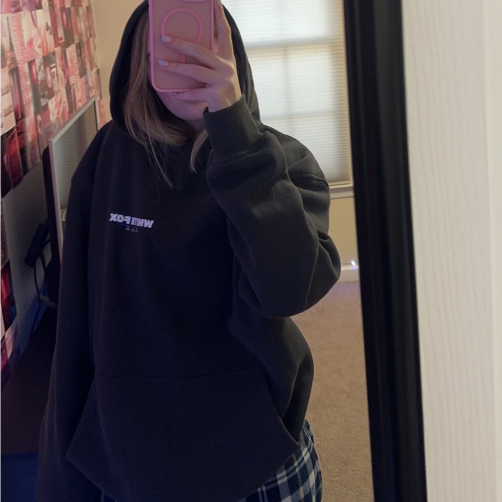 White fox charcoal hoodie size s/m